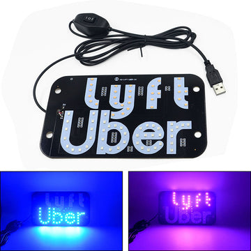 New UBER LYFT Indicator Light LED With Switch Cab Light Dome Light 5-6V Warning Light With USB